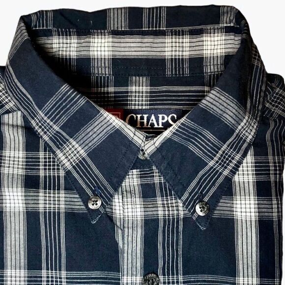 Chaps Other - Chaps by Ralph Lauren Plaid Shirt in Navy Blue/Cream Men’s Small